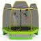 Mini Trampoline for Kids with Safety Net Foam Poles Steel Frame Bounce Jumper for Indoor Outdoor